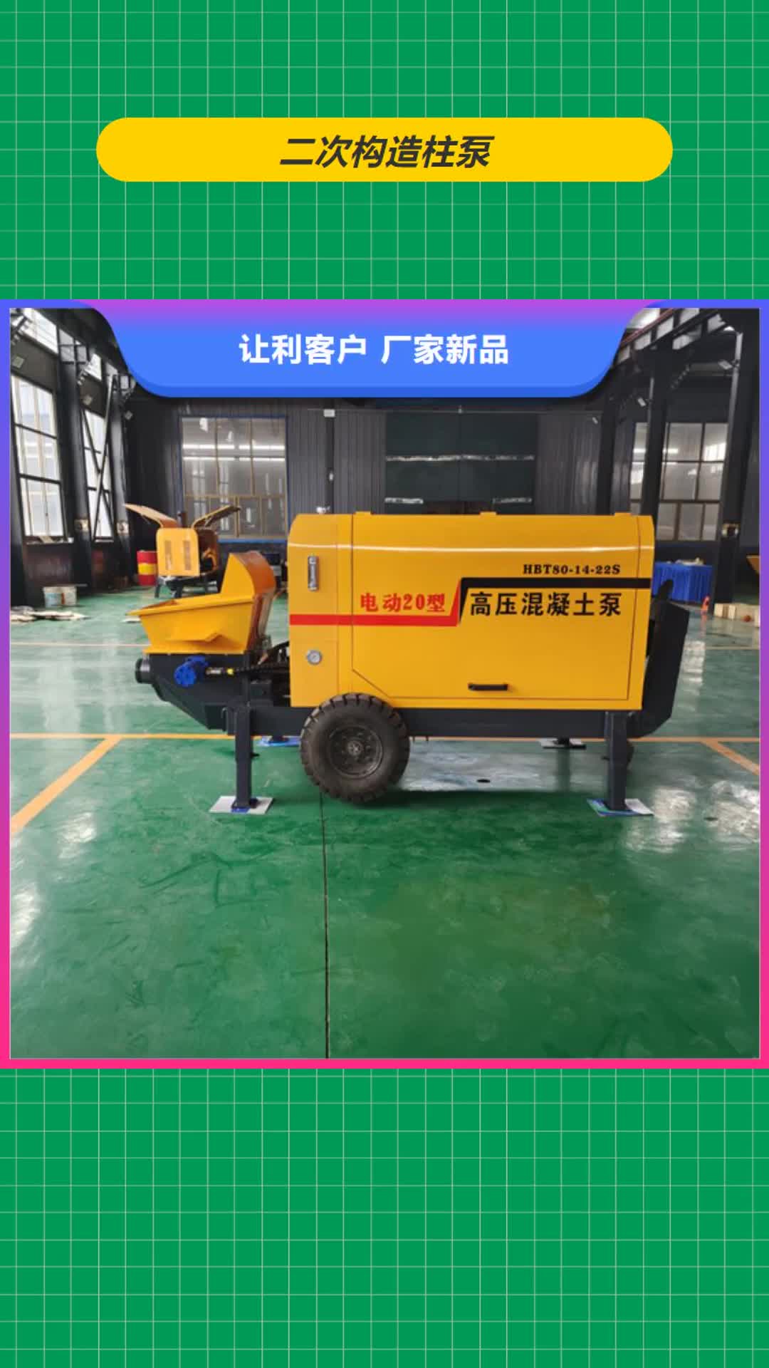 玉树 二次构造柱泵【 混凝土输送泵】全新升级品质保障